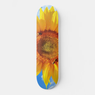 Zonnebloem en bijen op de blauwe hemel - Zomer Joy Persoonlijk Skateboard
