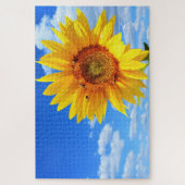 Zonnebloem en bijen puzzel (Verticaal)
