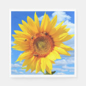 Zonnebloem en bijen servetten (Voorkant)