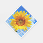 Zonnebloem en bijen servetten (Hoek)