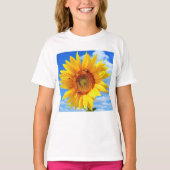 Zonnebloem en bijen T-shirt (Voorkant)