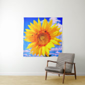 Zonnebloem en Bijen Tapijt Wandkleed (In situ)