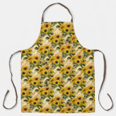 Zonnebloem- en bijenserie ontwerp negen schort (Voorkant)