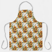 Zonnebloem- en bijenserie, ontwerp twaalf schort (Voorkant)