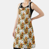 Zonnebloem- en bijenserie, ontwerp twaalf schort (Insitu)