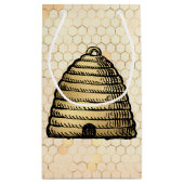 Zonnebloem- en bijenserie, ontwerp veertien klein cadeauzakje (Achterkant)