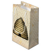 Zonnebloem- en bijenserie, ontwerp veertien klein cadeauzakje (Achterkant Gekanteld)