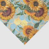 Zonnebloem- en bijenserie, ontwerp veertien tissuepapier (Detail)