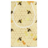 Zonnebloem- en bijenserie, ontwerp vier kleine cad klein cadeauzakje (Achterkant)