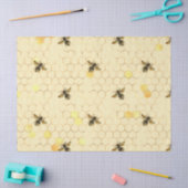 Zonnebloem- en bijenserie, ontwerp zes tissuepapier (Craft)