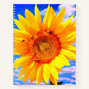 Zonnebloem en Bijten Notitieboek