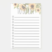 Zonnebloem en bladeren te doen lijst of boodschapp post-it® notes (Voorkant)