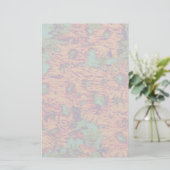 Zonnebloem en bladkamouflage op briefpapier (Staand voorkant)