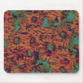 Zonnebloem en bladkamouflage op muismat (Voorkant)