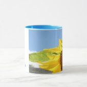 Zonnebloem en blauwe hemden mok (Midden)