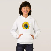 Zonnebloem en blauwe vlinder (Voorkant volledig)