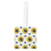 Zonnebloem en blauwe vlinder decoratie (Voorkant)