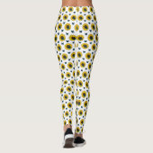 Zonnebloem en blauwe vlinder leggings (Achterkant)