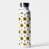 Zonnebloem en blauwe vlinder waterfles (Rechts)
