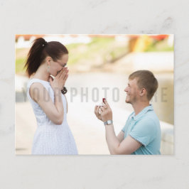 Zonnebloem en Boerderij met bijtende houten bruilo Aankondigingskaart