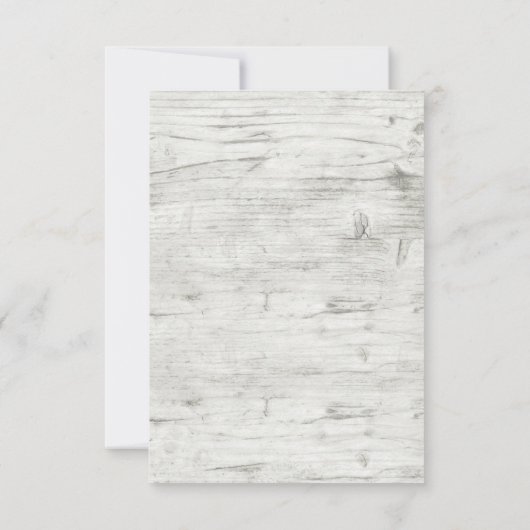 Zonnebloem en Boerderij met bijtende houten bruilo Save The Date (Achterkant)