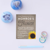 Zonnebloem en -braad, Adverteren Flyer (Enkel)