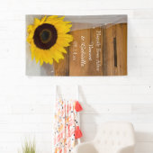 Zonnebloem en Brand Veil country Wedding Spandoek (Insitu)