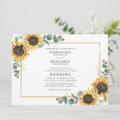 Zonnebloem en bruinkoolbloem kaart (Staand voorkant)