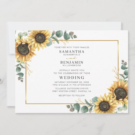 Zonnebloem en bruinkoolbloem kaart (Voorkant)