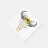 Zonnebloem en Bull Skull Servetten (Hoek)