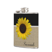 Zonnebloem en Burlap Heupfles (Links)