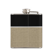 Zonnebloem en Burlap Heupfles (Achterkant)