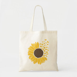 Zonnebloem en Butterflies Gift for sunflower lover Tote Bag