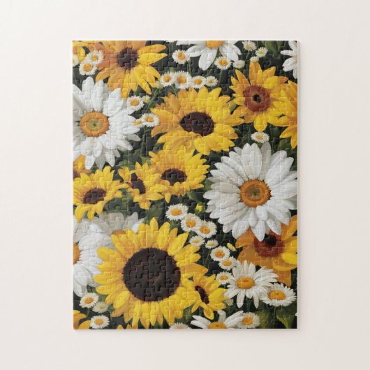 Zonnebloem en Daisy #050 - Legpuzzel (Verticaal)