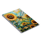 Zonnebloem en Dragon Fly, Zonnebloem, Dragonfly, Notitieboek (Rechterzijde)