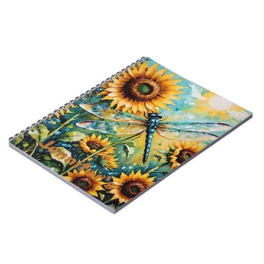 Zonnebloem en Dragon Fly, Zonnebloem, Dragonfly, Notitieboek (Linkerzijde)