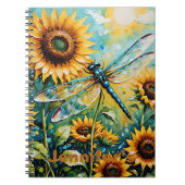 Zonnebloem en Dragon Fly, Zonnebloem, Dragonfly, Notitieboek (Voorkant)
