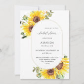 Zonnebloem en eucalyptus Florenz. Vrijgezellenfees Kaart (Voorkant)