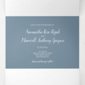 Zonnebloem en eucalyptus in één bruiloft drieluik uitnodiging (Binnenkant midden)