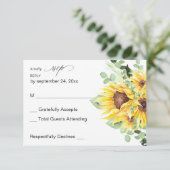 Zonnebloem en Eucalyptus MOD Floral no Meal RSVP (Staand voorkant)