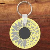 Zonnebloem en geel Sleutelhanger voor de vlinder (Voorkant)