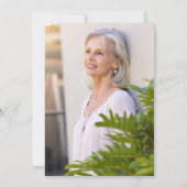 Zonnebloem en Gingham Foto 60e Verjaardagsfeest Kaart (Achterkant)