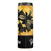  Zonnebloem en Glitter Tumbler Thermosbeker (Achterkant)