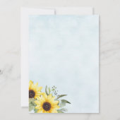 Zonnebloem en Grieks huwelijk Kaart (Achterkant)