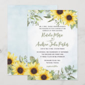 Zonnebloem en Grieks huwelijk Kaart (Voorkant / Achterkant)