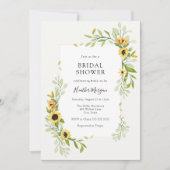 Zonnebloem en groen Lijst Vrijgezellenfeest Kaart (Voorkant)