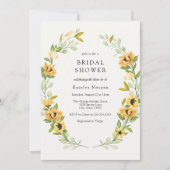 Zonnebloem en groen Vrijgezellenfeest Kaart (Voorkant)