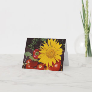 Zonnebloem en Groenten - Tomaten, Spaanse pepers Kaart