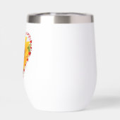 Zonnebloem en harten, minimalistisch, bruiloft (Achterkant)