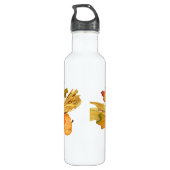 Zonnebloem en Herfst bladeren Waterfles (Achterkant)